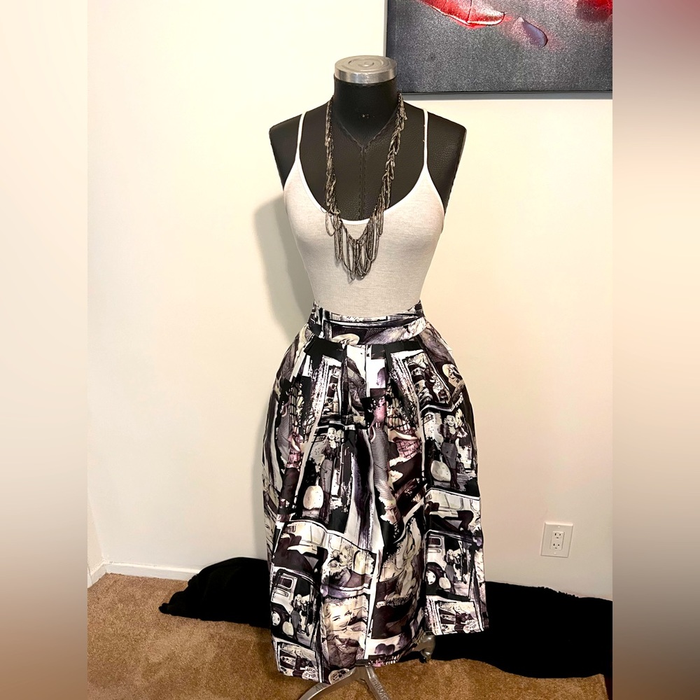 A-Line Marilyn Monroe printed skirt